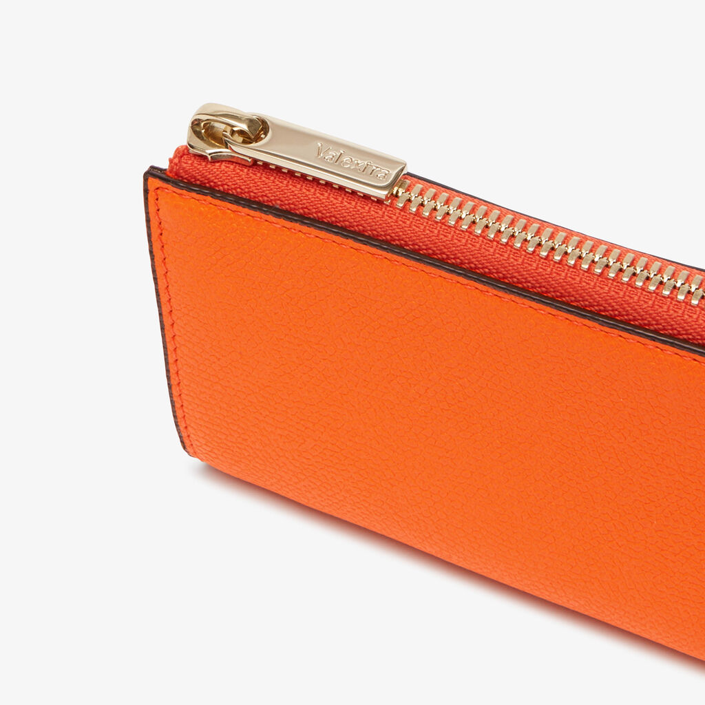 Porta Chiavi Zip Around - Arancio Aragosta - Vitello VS - Valextra - 3