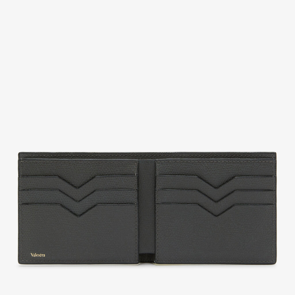 Portafoglio bifold 6 carte di credito - Grigio Fumo - Vitello VS - Valextra - 4