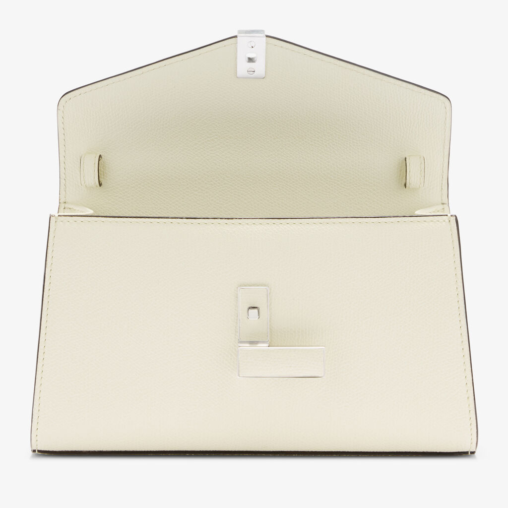 Iside T&igrave;n Top Handle Bag - Pergamena White - Millepunte calf leather - Valextra - 9