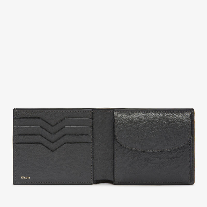 Wallet 4Cc With Coin Holder - Smokey Grey - Millepunte calf leather - Valextra - 4