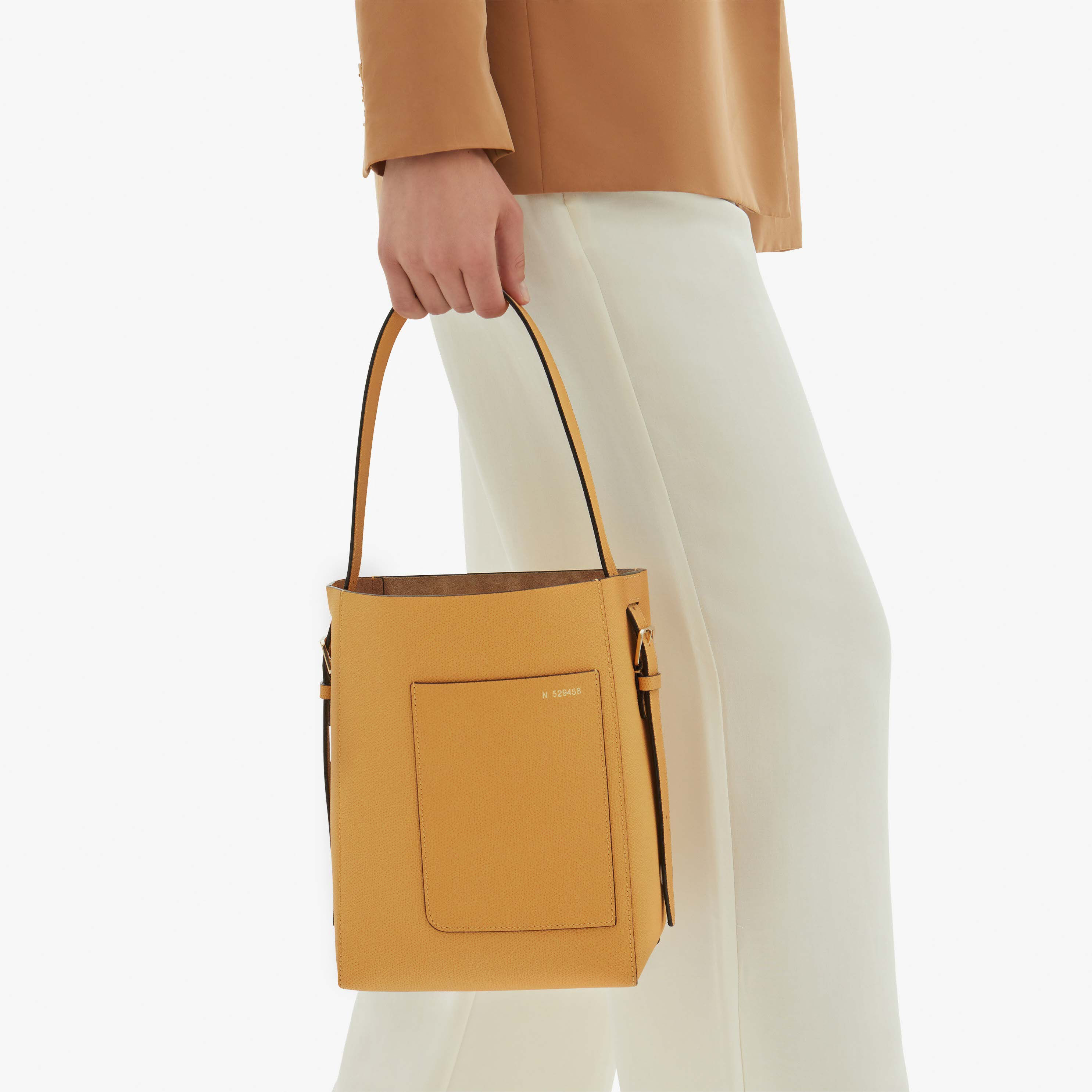 Soft Bucket Mini Bag Amber Yellow