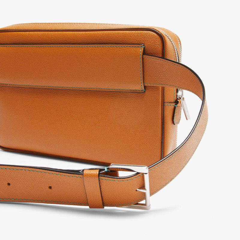 V-Line Bum Bag - Havana Brown - Millepunte calf leather - Valextra - 4