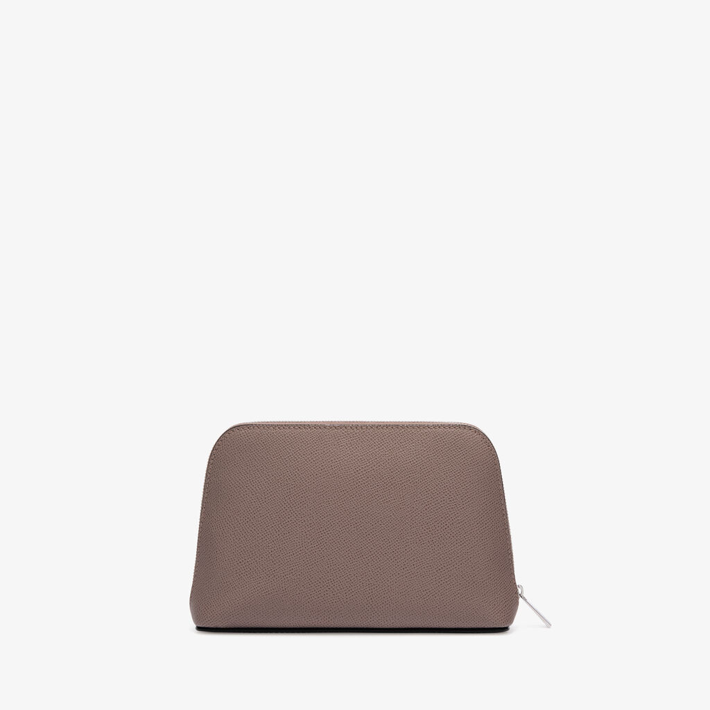 Cosmetic Medium Case - Sahara Brown - Millepunte Soft calf leather - Valextra - 4