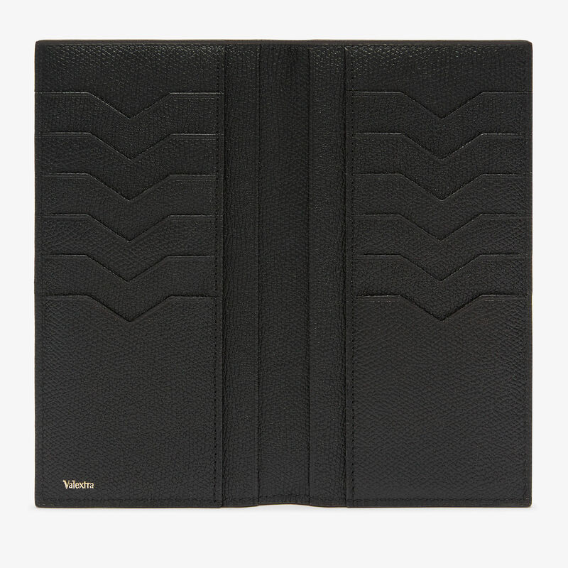 Vertical Wallet 12Cc - Black - Millepunte calf leather - Valextra - 4