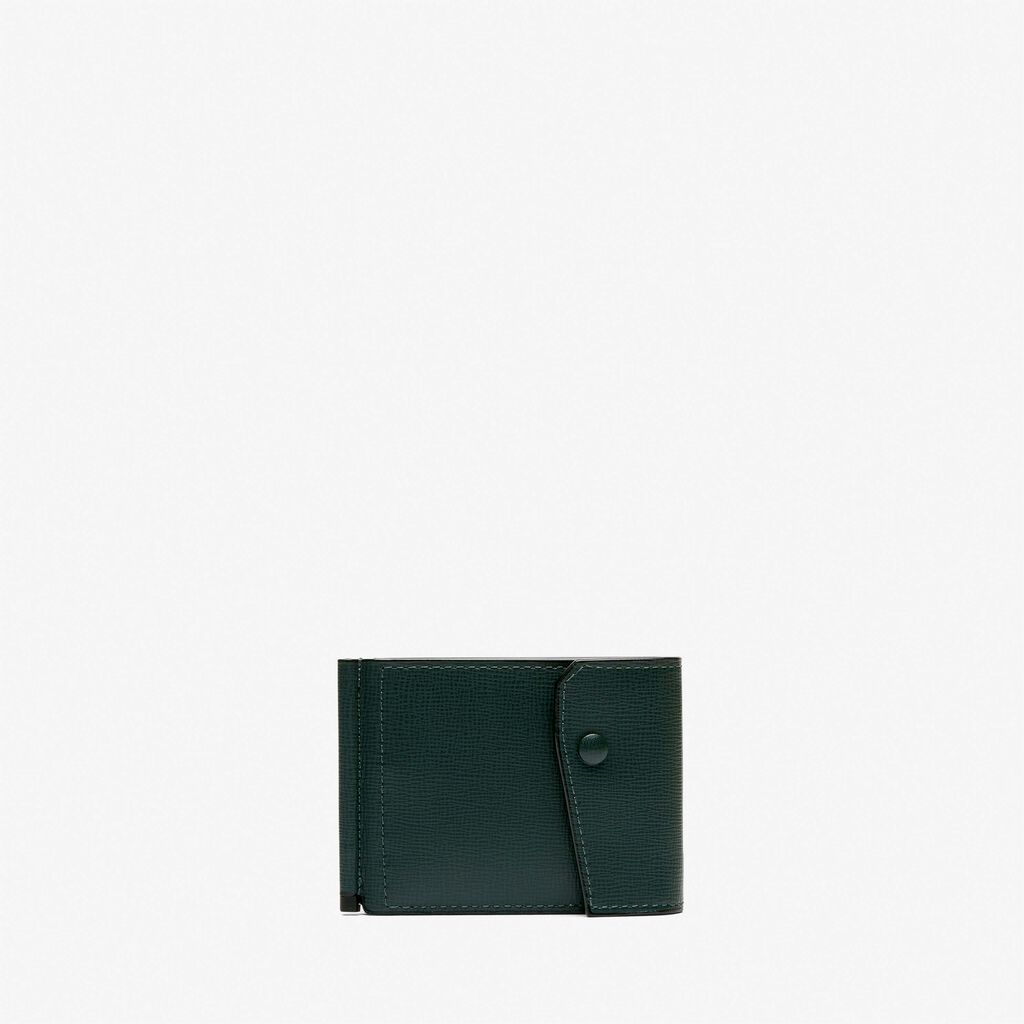 Grip 6cc wallet with botton - Valextra Green - Cuoio VL - Valextra - 1