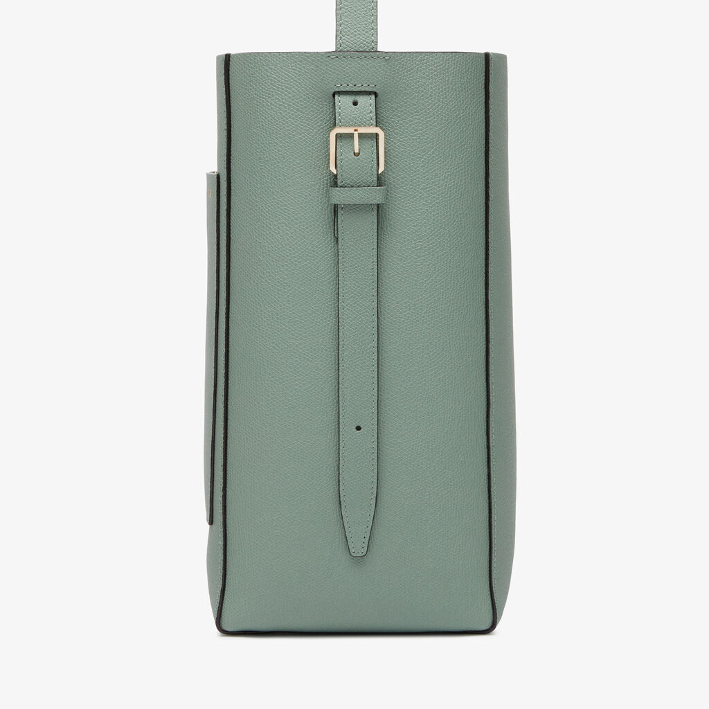 Soft Bucket Medium Bag - Eucalyptus Green - Vitello VS - Valextra - 4