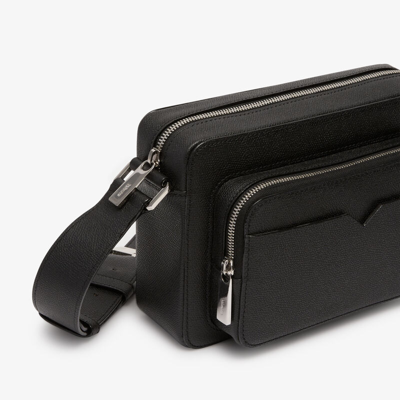 V-Line Reporter Bag - Black - Millepunte calf leather - Valextra - 5
