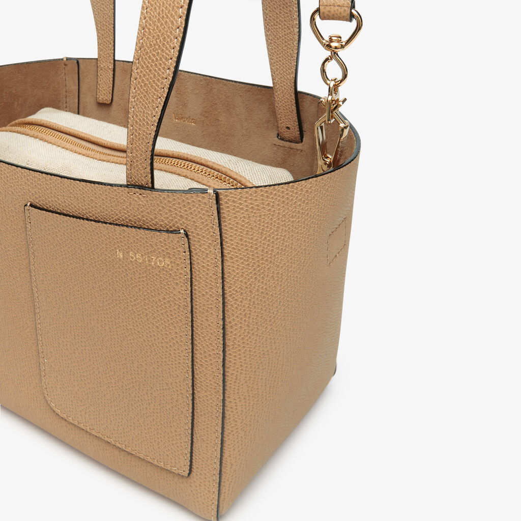 Soft Bucket Micro bag - Cashmere Beige - Vitello VS - Valextra - 4