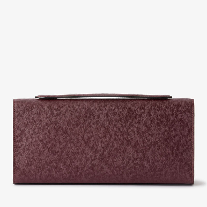 Iside Clutch - Claret Red - Millepunte calf leather - Valextra - 6