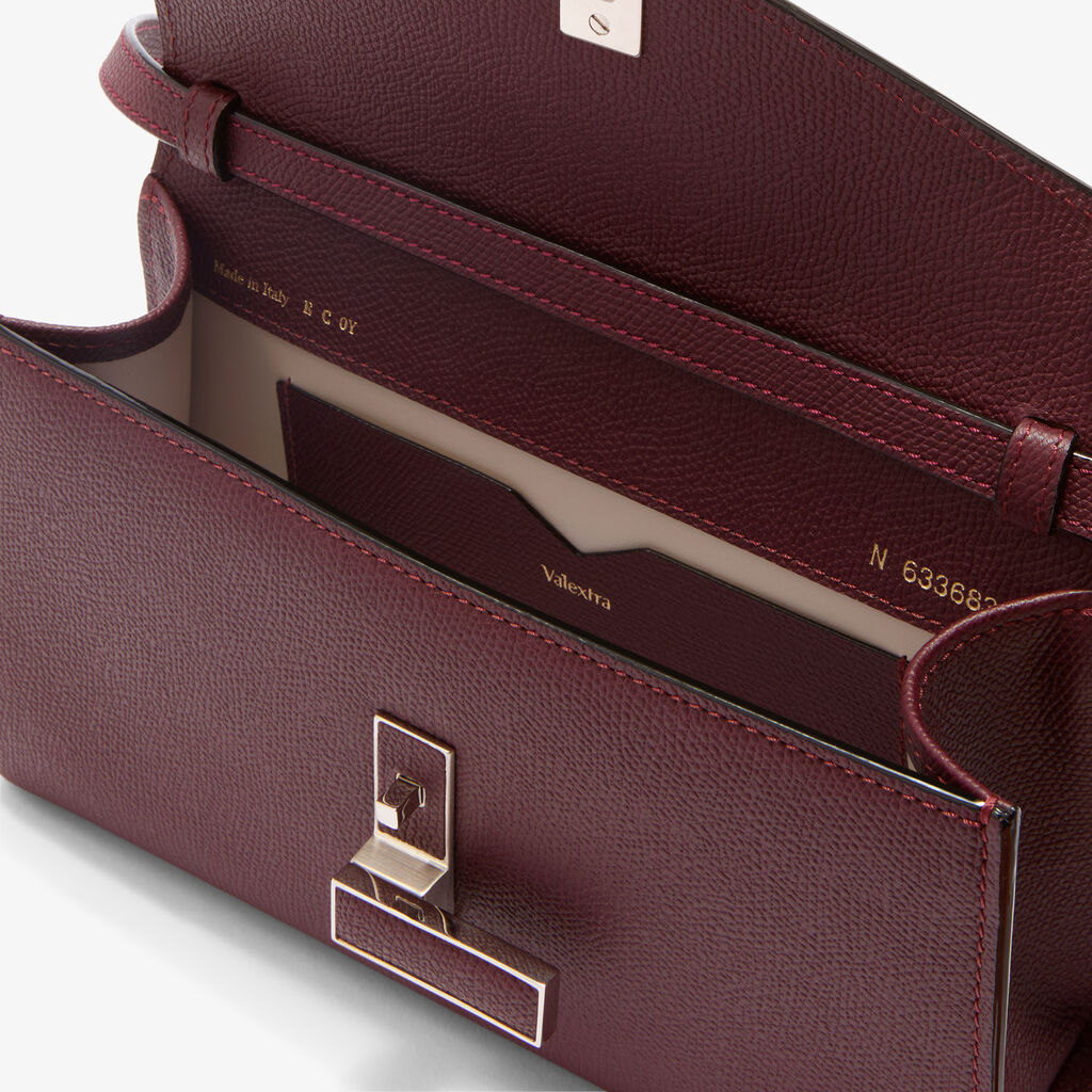 Iside T&igrave;n Top Handle Bag - Claret Red - Millepunte calf leather - Valextra - 3
