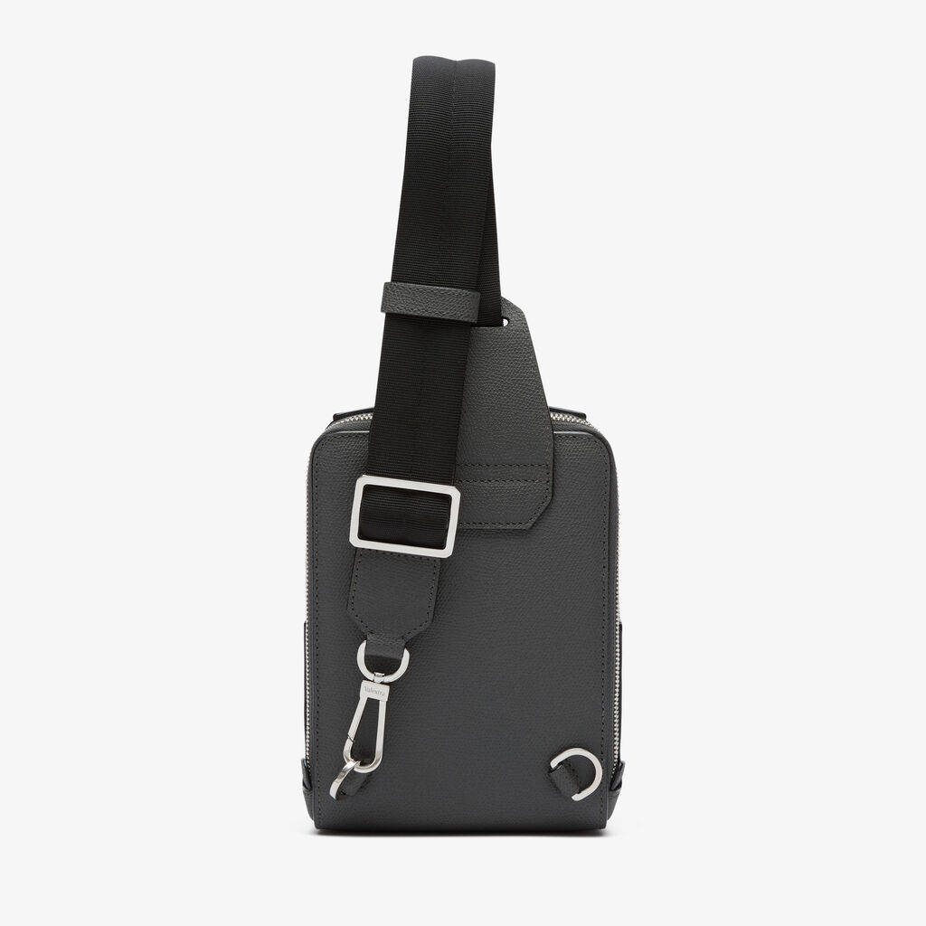V-line One Shoulder Mini Backpack - Smokey Grey - Vitello VS - Valextra - 5
