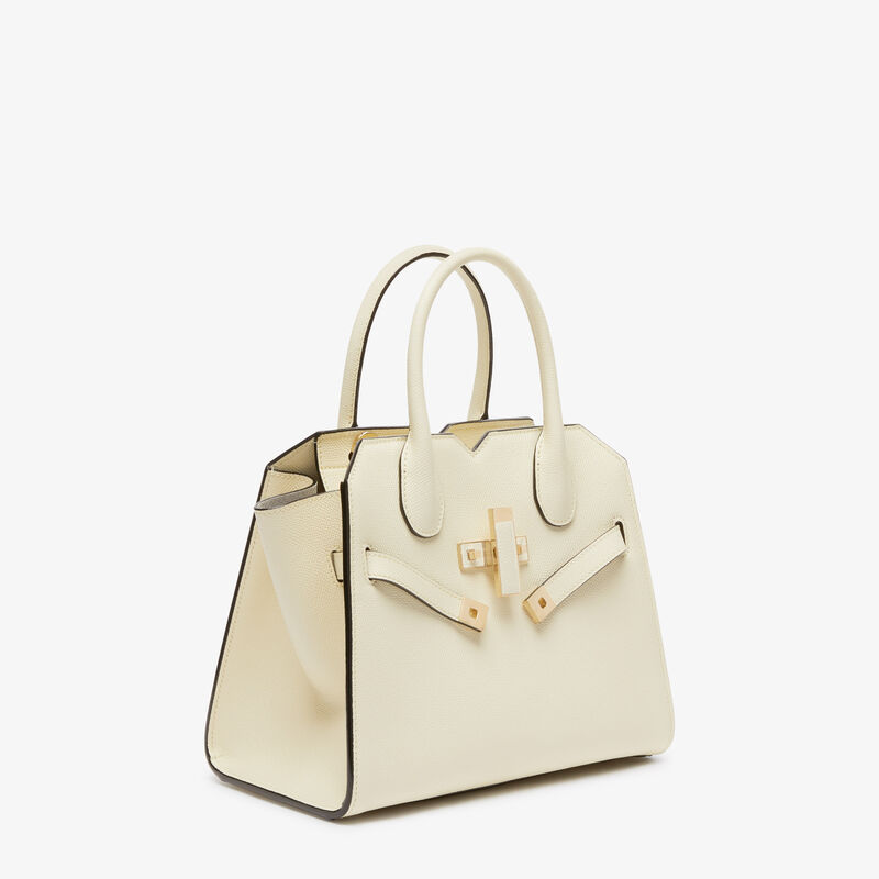 Milano Two Handles Mini Bag - Pergamena White - Millepunte Soft calf leather - Valextra - 6