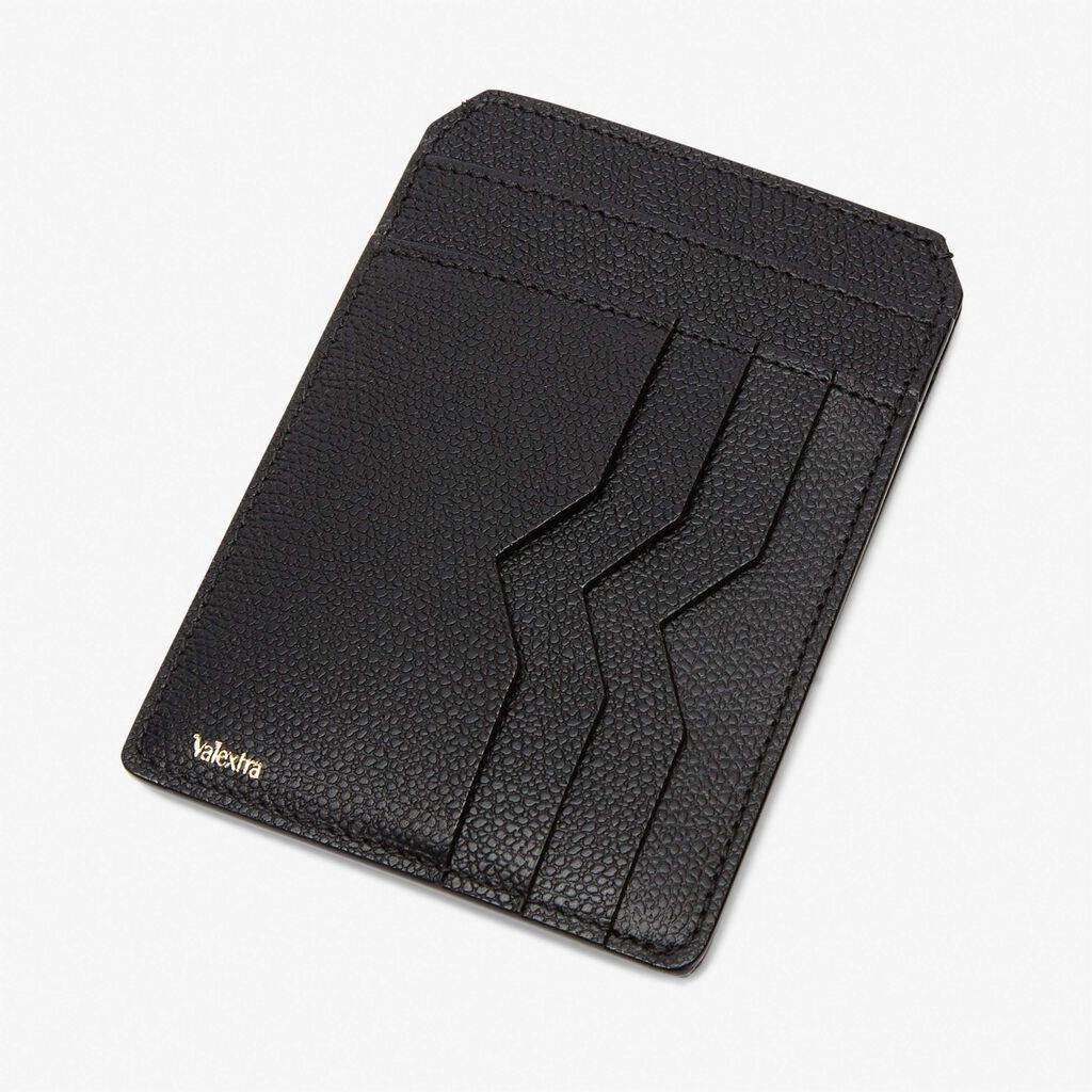 Card Case and Document Holder - Black - Vitello VS - Valextra - 2