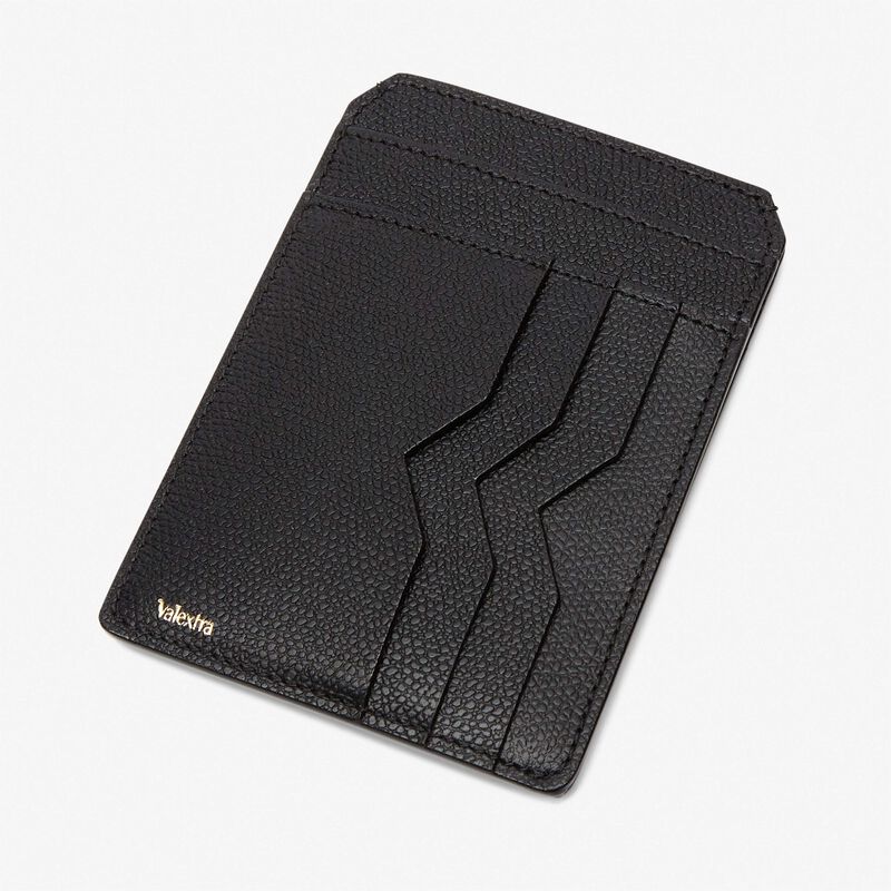 Card Case and Document Holder - Black - Millepunte calf leather - Valextra - 2