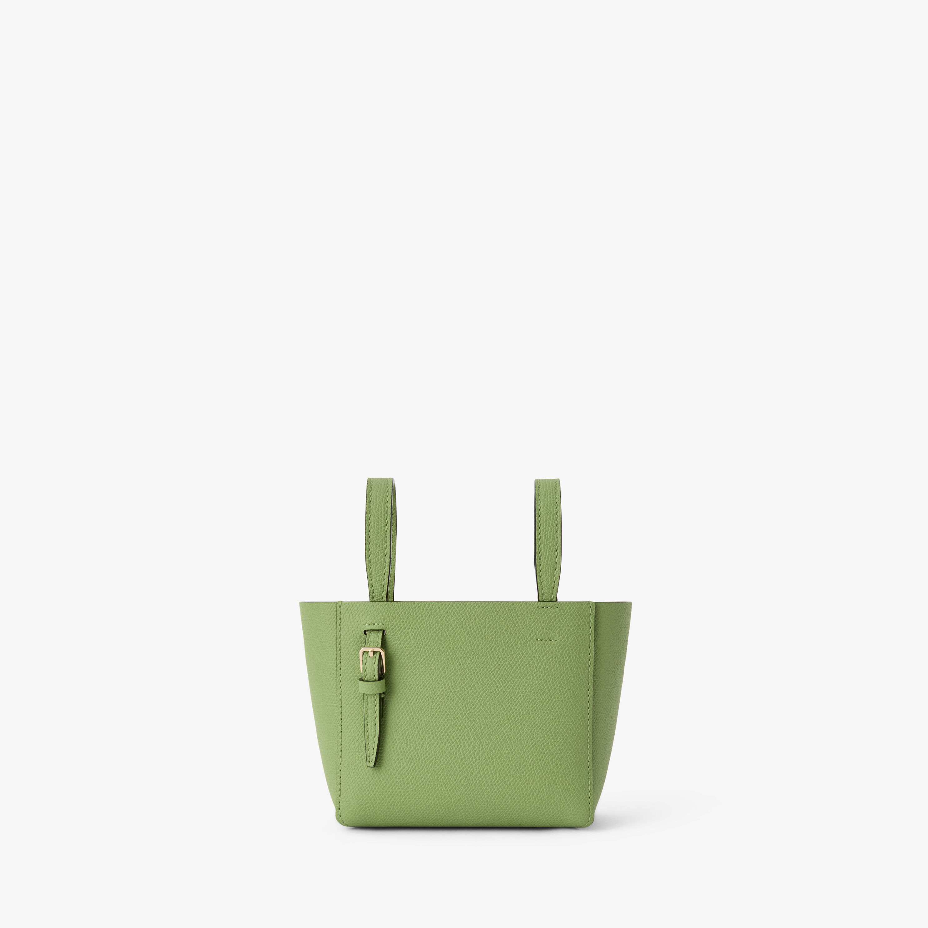 Women's Aloe Green Luxury Leather Bucket Nano Bag | Valextra Soft
