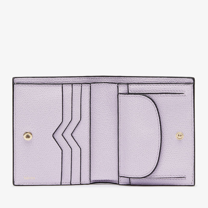 Compact Wallet 3 CC with Coin Purse - Wisteria Pink - Millepunte calf leather - Valextra - 4