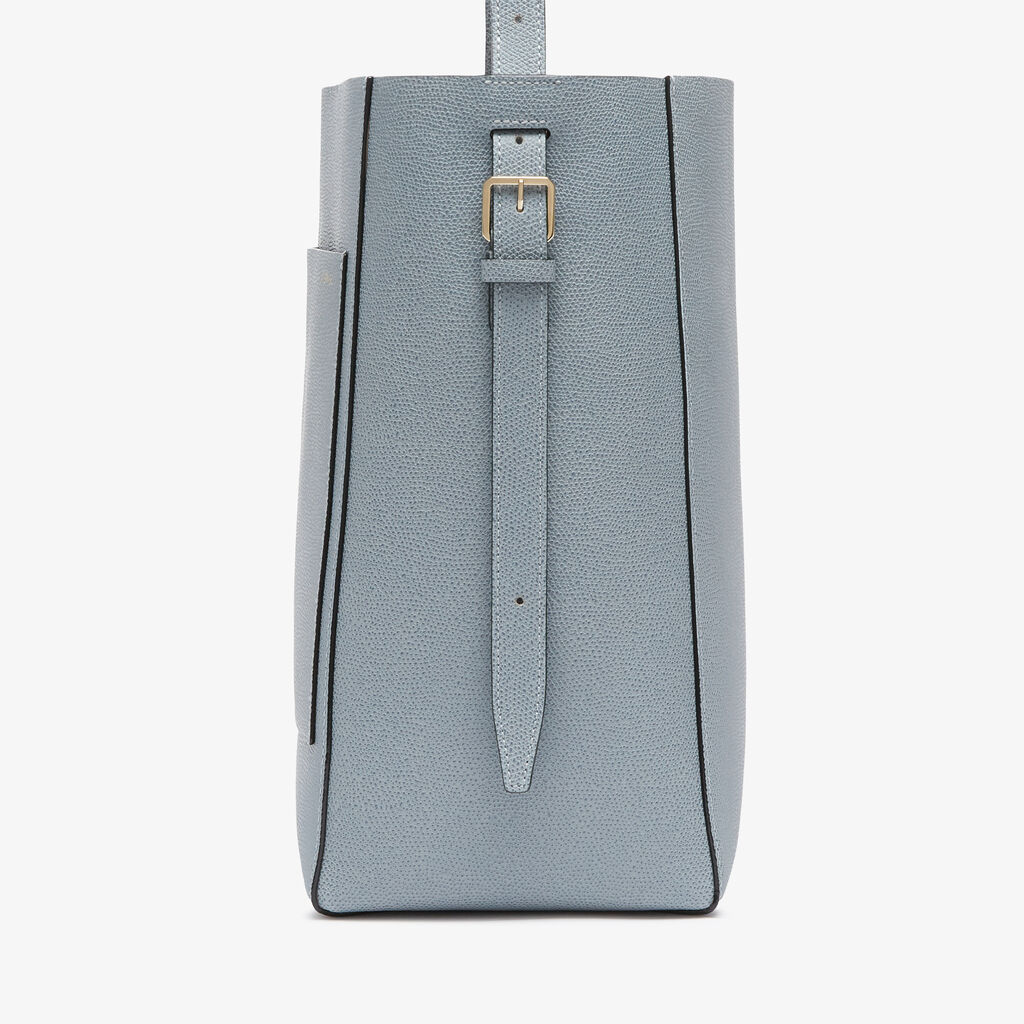 Soft Bucket Medium Bag - Niagara Blue - Vitello VS - Valextra - 4