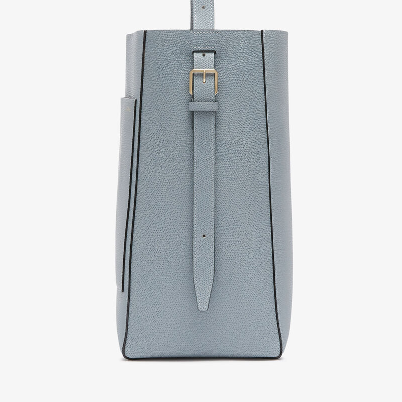 Soft Bucket Medium Bag - Niagara Blue - Millepunte calf leather - Valextra - 4
