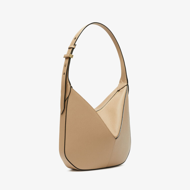 Vivi Hobo Mini Bag - Cashmere Beige - Millepunte Soft calf leather - Valextra - 5