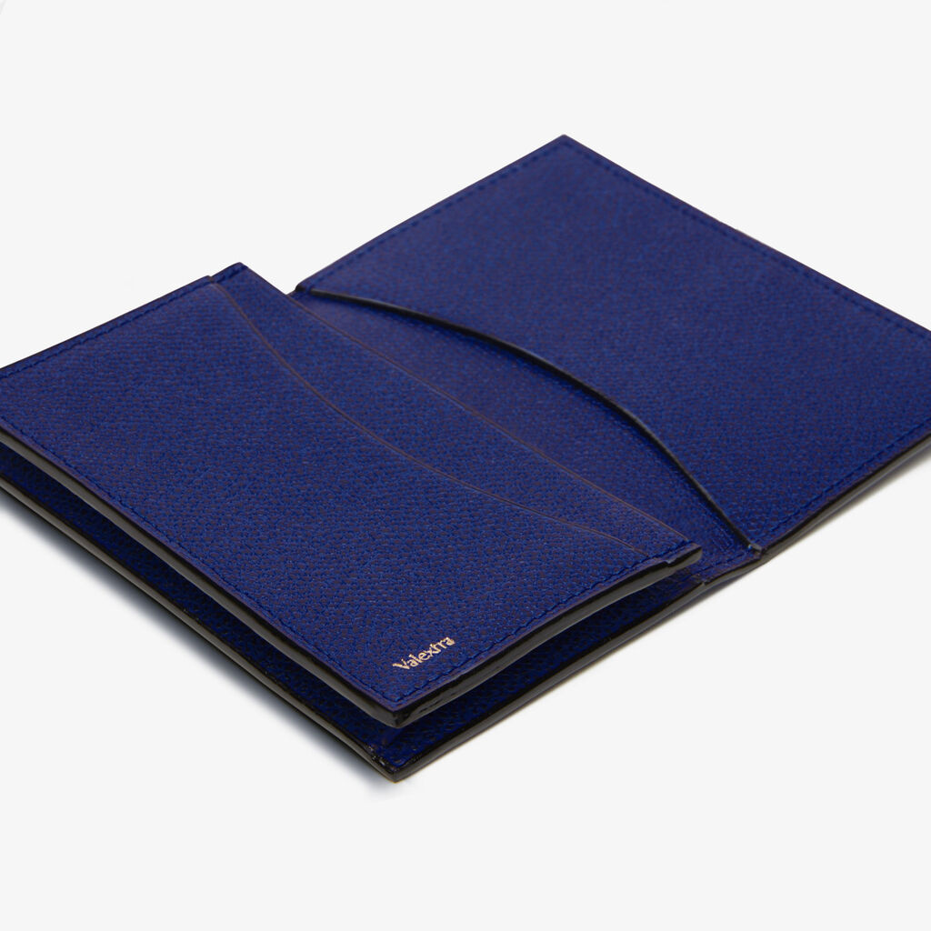 Card Case Onda - Royal Blue - Vitello VS - Valextra - 2