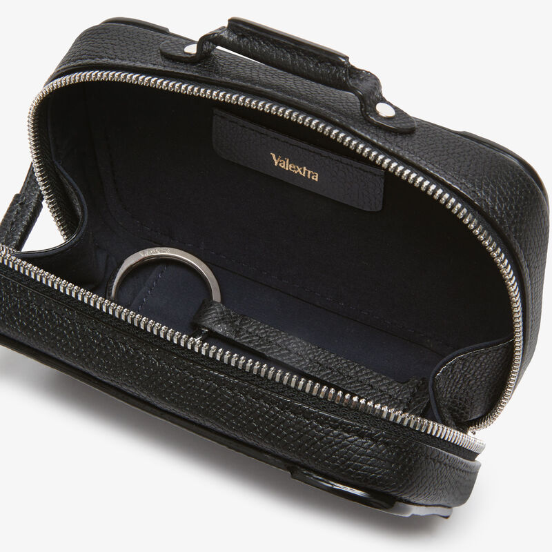 Costa Keychain - Black - Millepunte calf leather - Valextra - 2