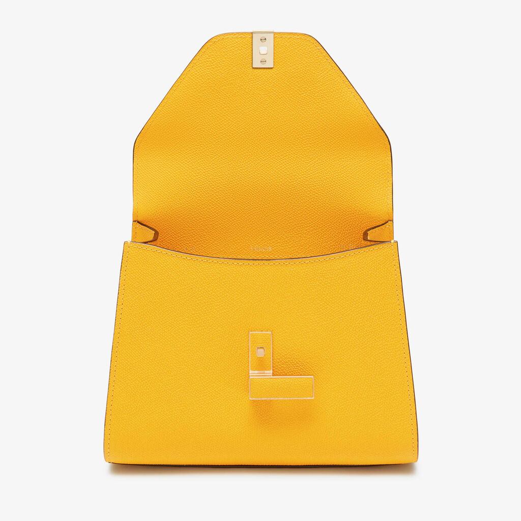 Iside Top handle mini bag - Yellow Sun - Vitello VS - Valextra - 7