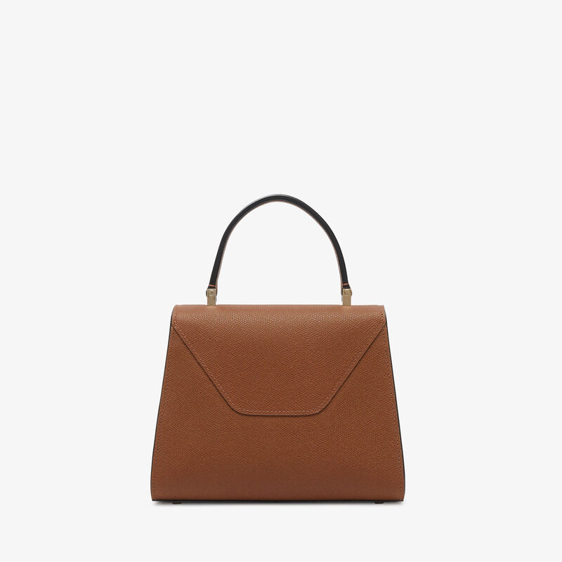 Iside Top Handle Mini Bag - Chocolate Brown - Millepunte calf leather - Valextra - 6