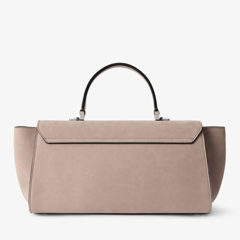 Iside Editor Senso Top Handle Medium Bag - Nude Pink - Millepunte Nubuk Senso Leather - Valextra - 5