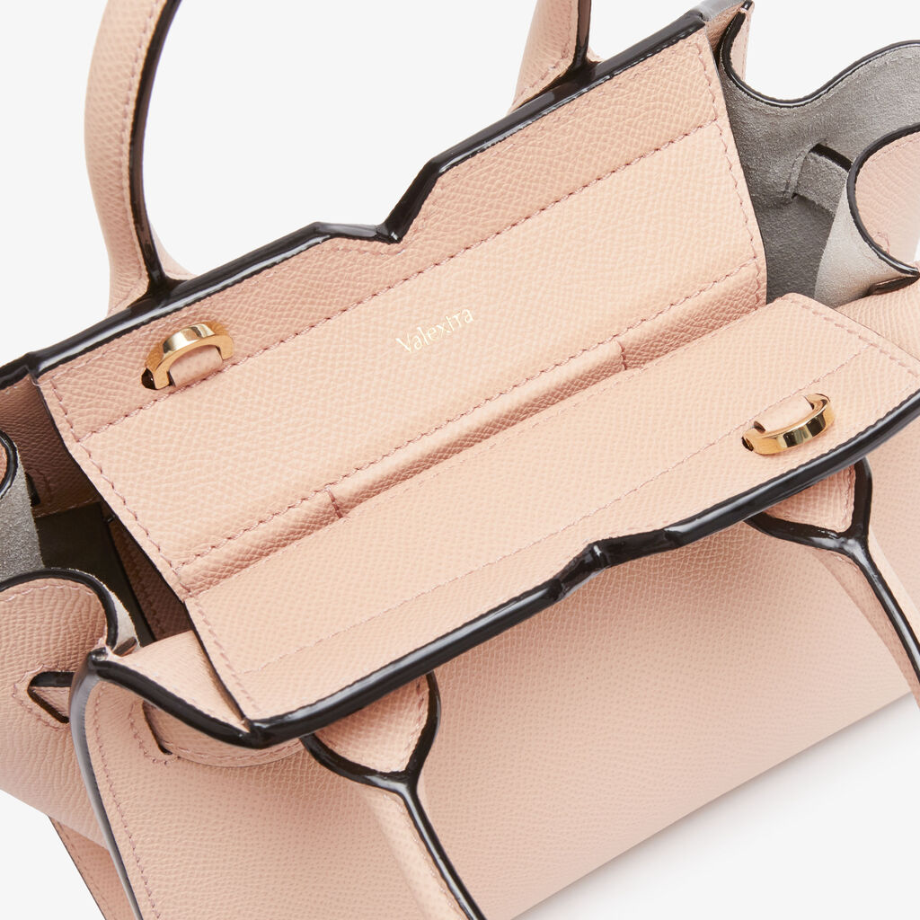 Milano Crossbody Micro Bag - Bonne Mine Pink - Vitello Millepunte Soft - Valextra - 4