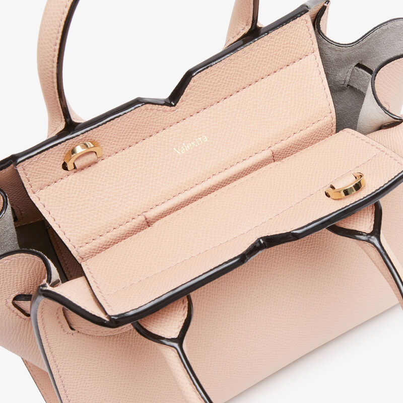 Milano Crossbody Micro Bag - Bonne Mine Pink - Millepunte Soft calf leather - Valextra - 4