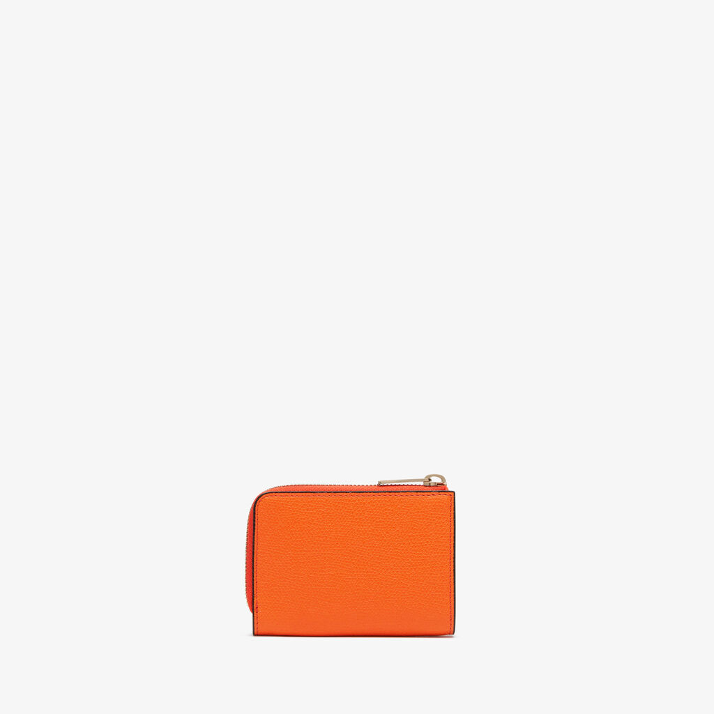 Porta Chiavi Zip Around - Arancio Aragosta - Vitello VS - Valextra - 4