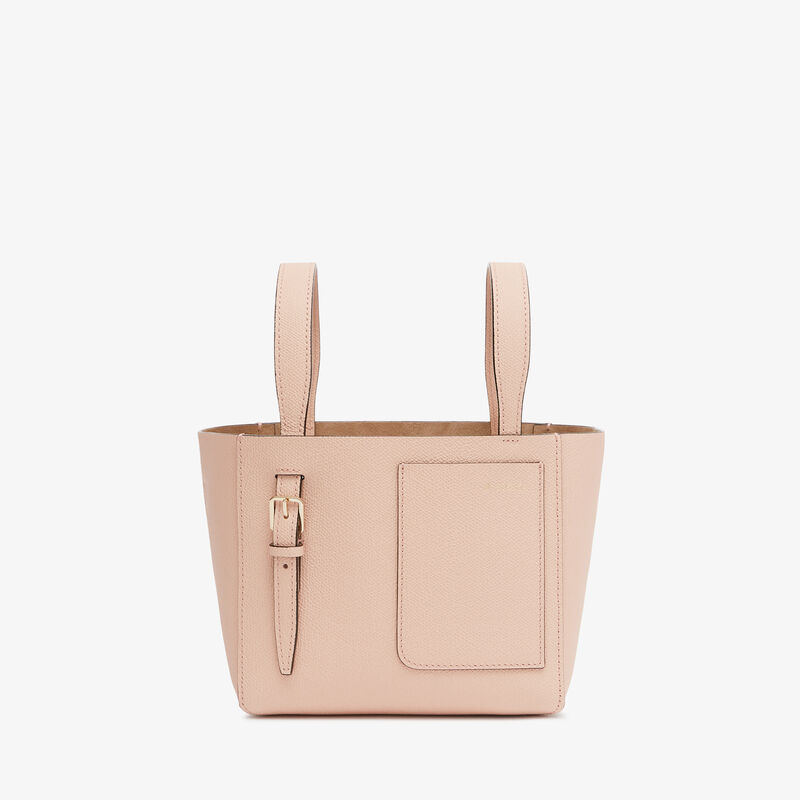 Soft Bucket Micro Bag - Bonne Mine Pink - Millepunte calf leather - Valextra - 1