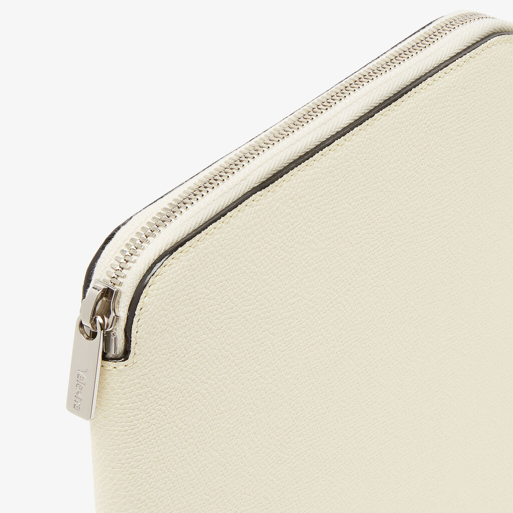 Zip Around Writing Folder A5 - Pergamena White - Vitello VS - Valextra - 3