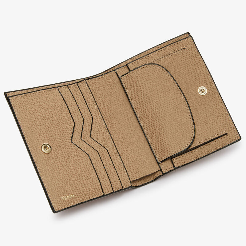 Compact Wallet 3 CC with Coin Purse - Cashmere Beige - Millepunte calf leather - Valextra - 2