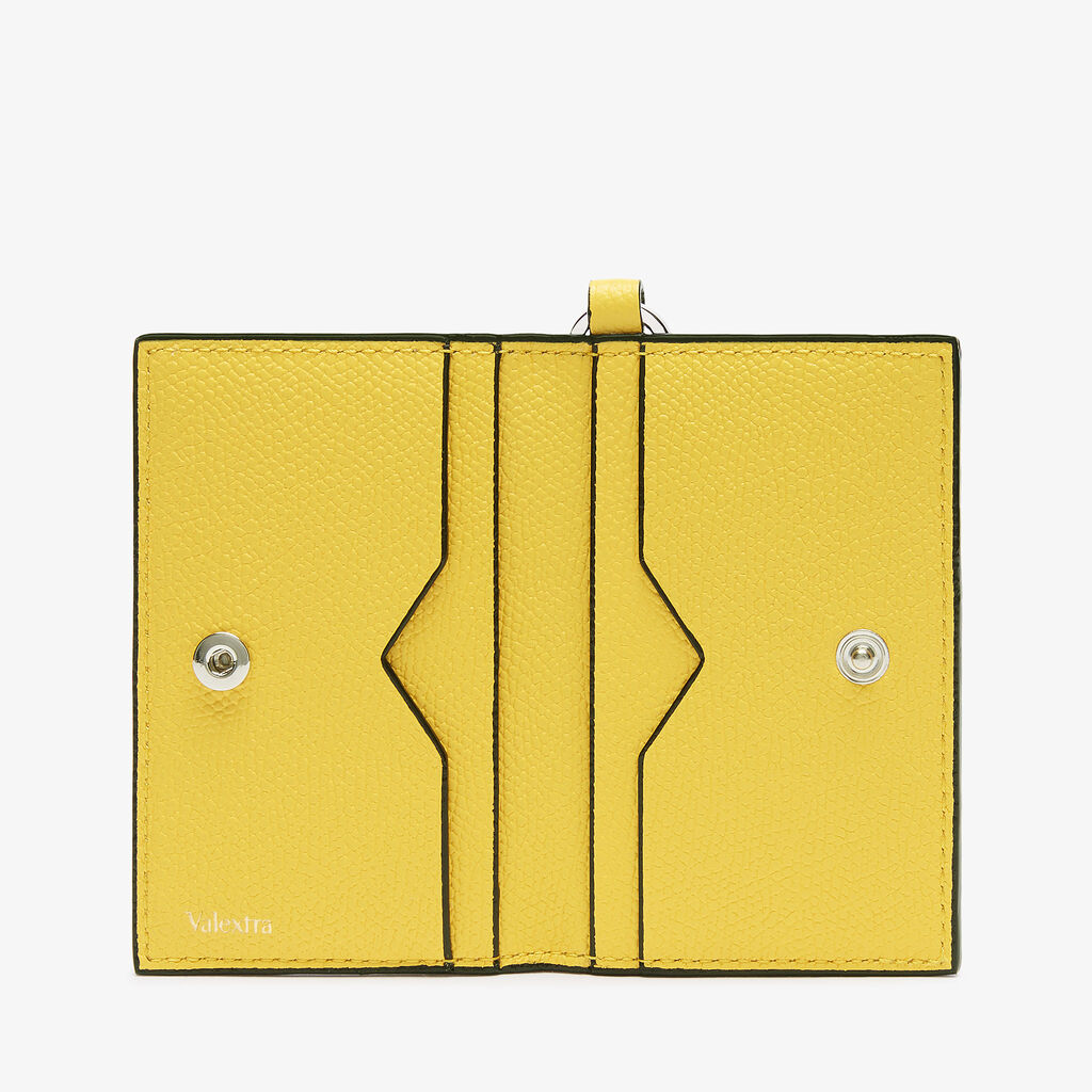 Card Holder with Lanyard - Yellow - Vitello VS - Valextra - 5