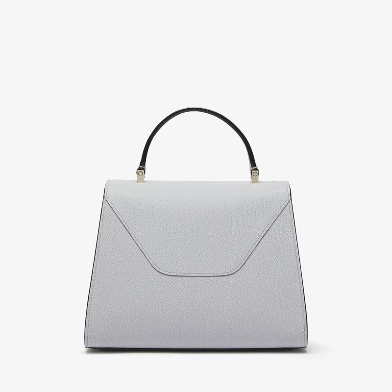 Iside Plexi Top Handle Medium Bag - Stone Grey/Dusty Blue/Black/Ash Grey - Millepunte calf leather - Valextra - 5