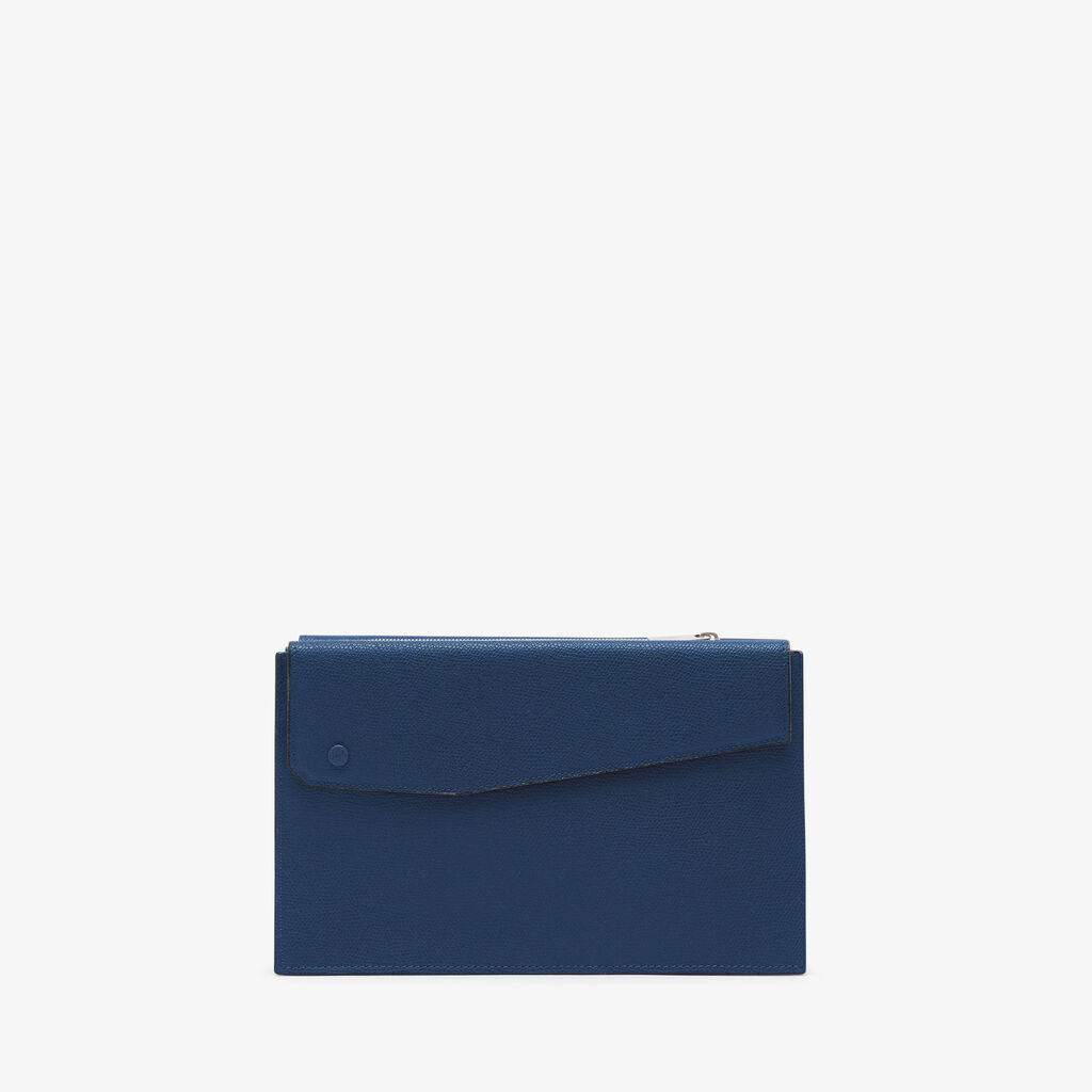 Pocket Crossbody Bag - Sapphire Blue - Vitello VS - Valextra - 5