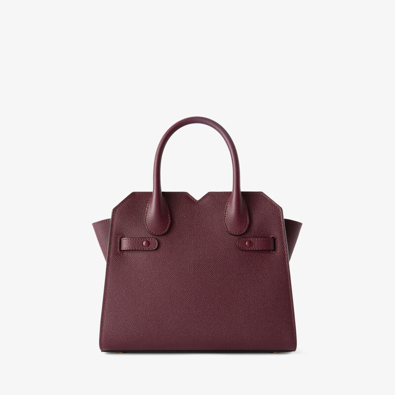 Milano Two Handles Mini Bag - Claret Red - Millepunte Soft calf leather - Valextra - 6