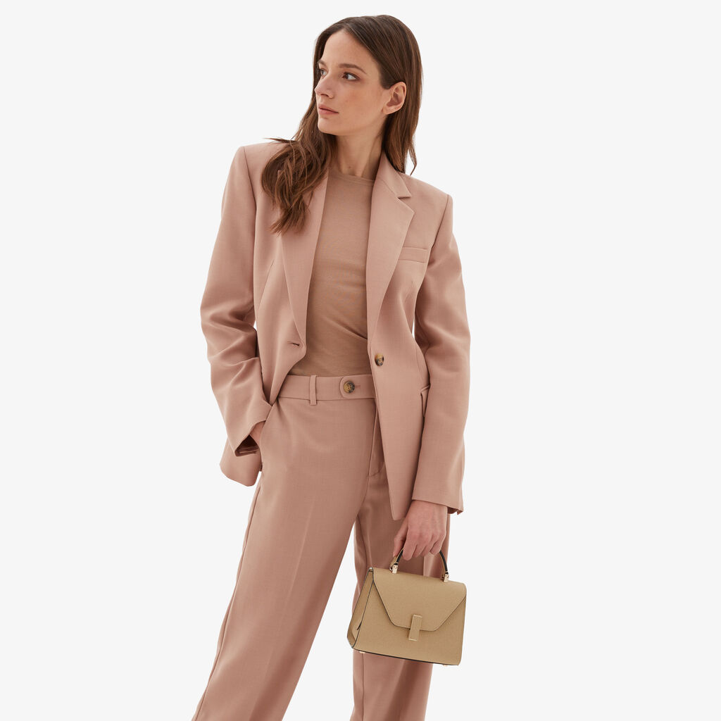 Iside crossbody micro bag - Cashmere Beige - Vitello VS - Valextra - 2