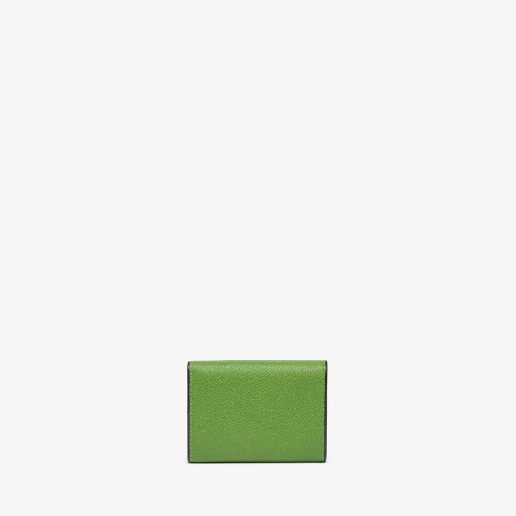 Small Wallet With Coin Holder - Grass Green - Vitello VS - Valextra - 4