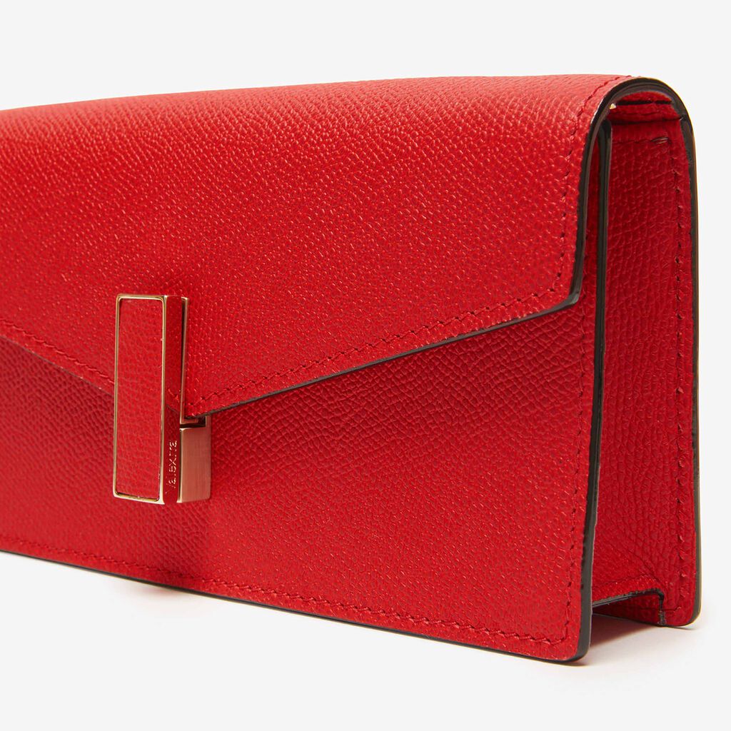 Borsa Clutch Iside - Rosso Love - Vitello VS - Valextra - 3