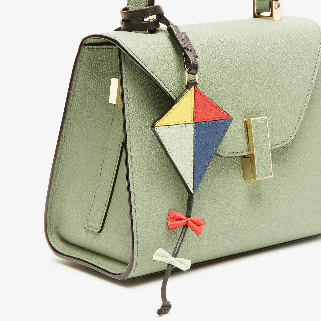 Kite Charm - Mint Green/Sapphire Blue/Crimson Red/Yellow/Black - Vitello VS - Valextra - 2