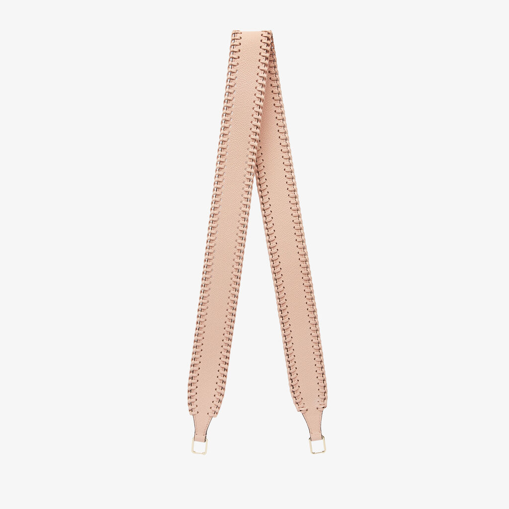 Braided Shoulder Strap - Bonne Mine Pink - Vitello VS-Infilatura Punto Festone - Valextra - 1