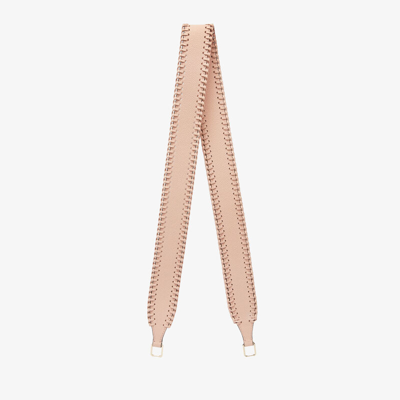 Braided Shoulder Strap - Bonne Mine Pink - Millepunte calf leather - Valextra - 1