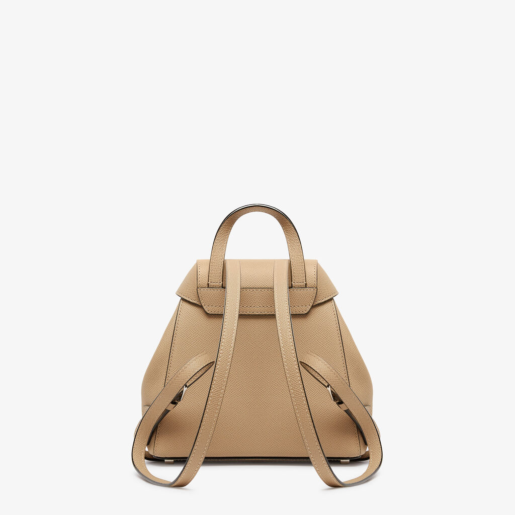 Iside Backpack Mini - Cashmere Beige - Vitello Millepunte Soft - Valextra - 7