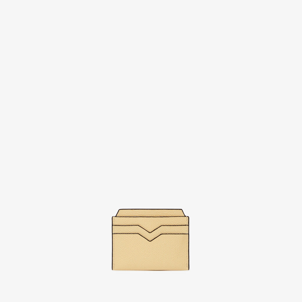 4CC Card Case - Cream Yellow - Vitello VS - Valextra - 4