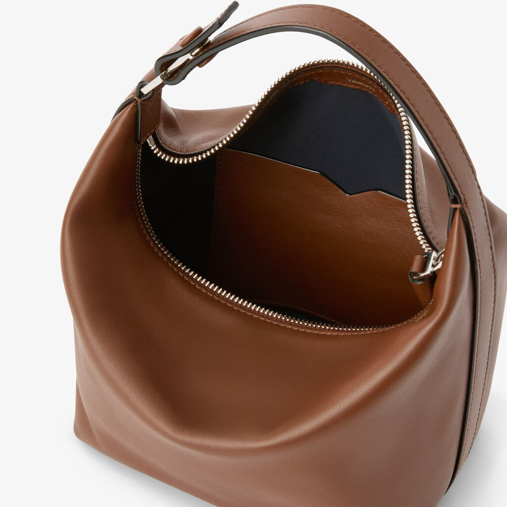 Mochi Sublime Top Handle Mini Bag - Chocolate Brown - Sublime smooth leather - Valextra - 2