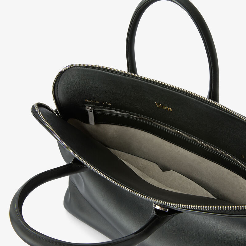 MyLogo Sublime Bowling Medium Bag - Black - Sublime smooth leather - Valextra - 5