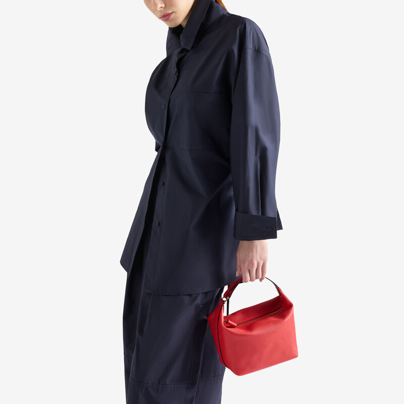 Mochi Top Handle Mini Bag - Crimson Red - Millepunte Soft calf leather - Valextra - 2