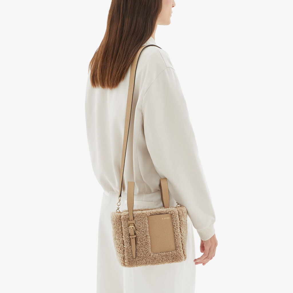 Borsa a Secchiello Soft Montone Micro - Beige Cashmere - Vitello VS-Montone - Valextra - 2